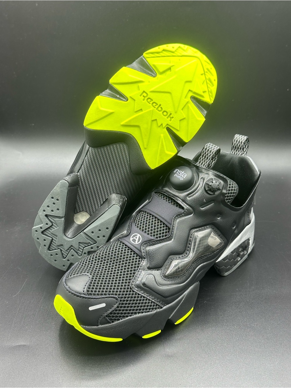 Reebok Aries x InstaPump Fury 94 Men’s Size 8 Black Green Shoes 100208649